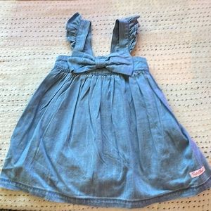Ruffe butts denim dress